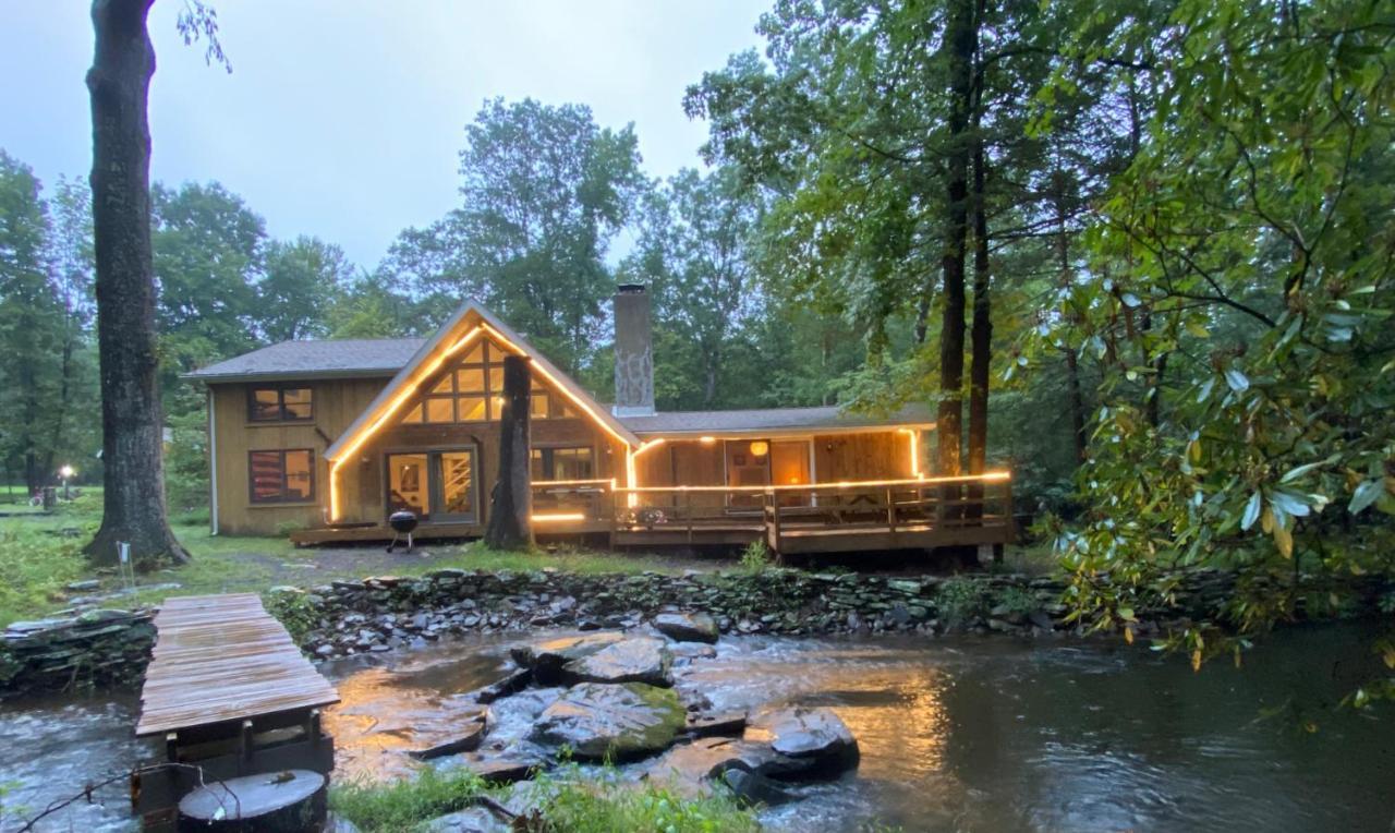 Secluded Chalet On Stream-Mins To Camelback Tannersville Buitenkant foto