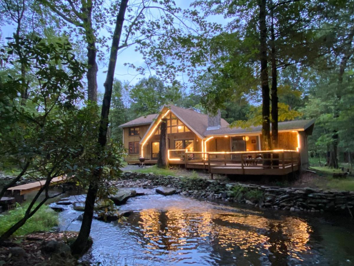 Secluded Chalet On Stream-Mins To Camelback Tannersville Buitenkant foto